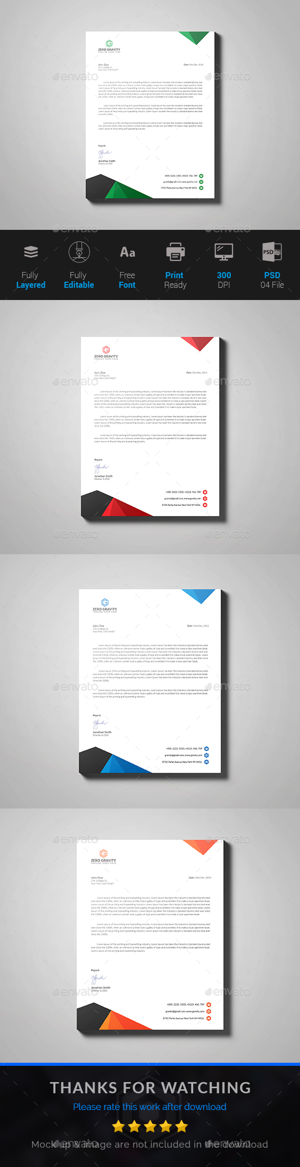 Iso Letterhead Stationery and Design Templates